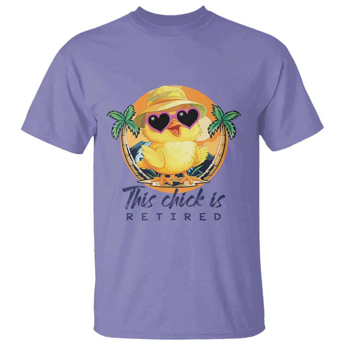 This Chick Is Retired T Shirt Retirement Tropical Beach - Wonder Print Shop