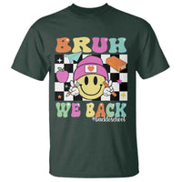 Bruh We Back T Shirt Back To School Retro Groovy Smiley Face - Wonder Print Shop