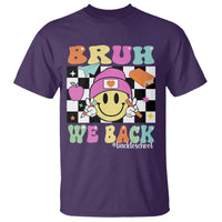 Bruh We Back T Shirt Back To School Retro Groovy Smiley Face - Wonder Print Shop