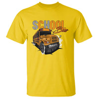 School Bus T Shirt Yellow Cool Bus Back To School - Wonder Print Shop