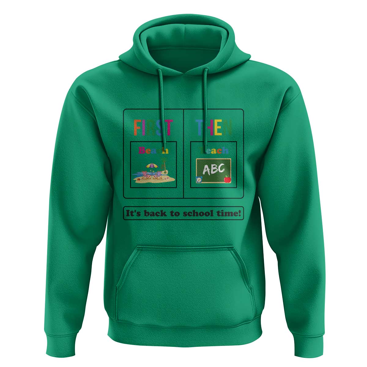 Teacher Hoodie First Beach Then Teach It's Back To School Time - Wonder Print Shop