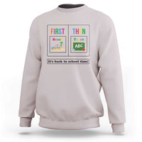 Teacher Sweatshirt First Beach Then Teach It's Back To School Time - Wonder Print Shop