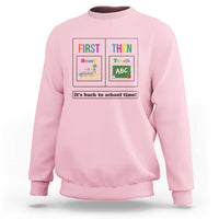 Teacher Sweatshirt First Beach Then Teach It's Back To School Time - Wonder Print Shop