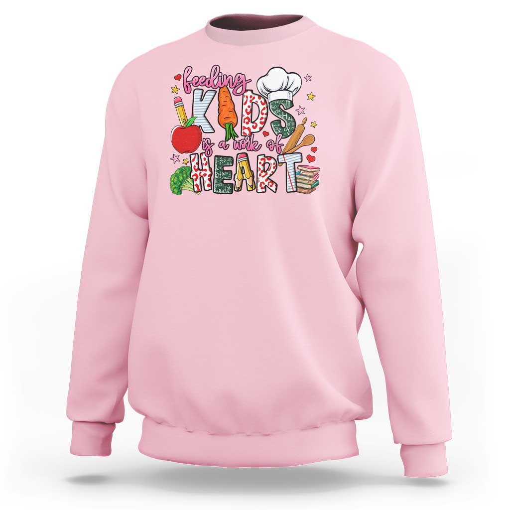 Lunch Lady Sweatshirt Feeding Kids Is A Work Of Heart - Wonder Print Shop