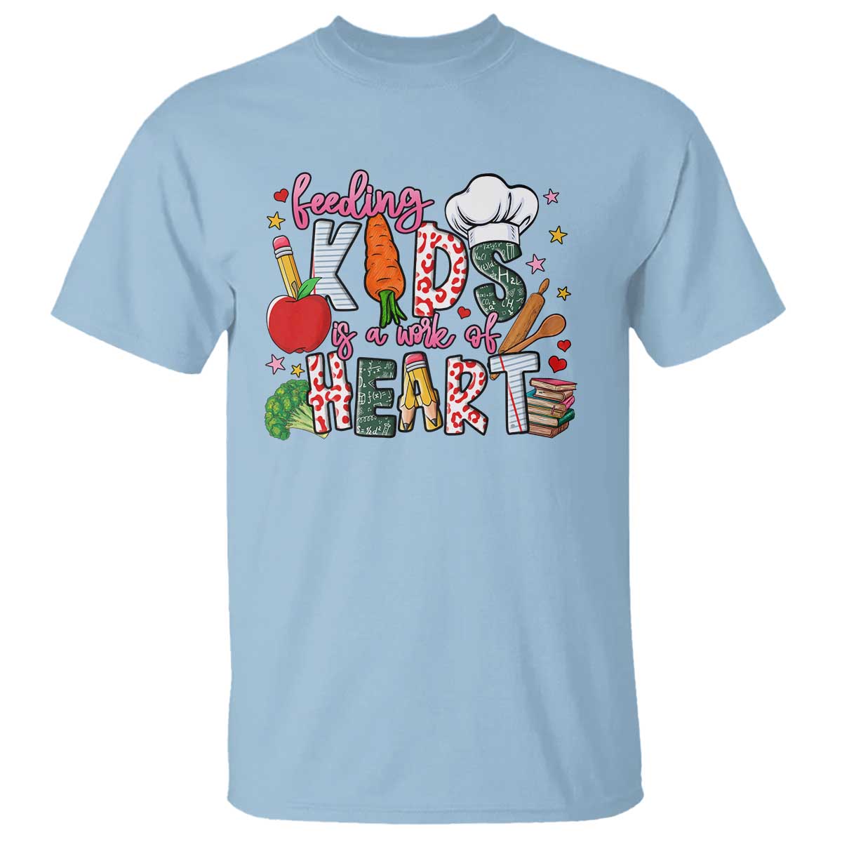 Lunch Lady T Shirt Feeding Kids Is A Work Of Heart - Wonder Print Shop