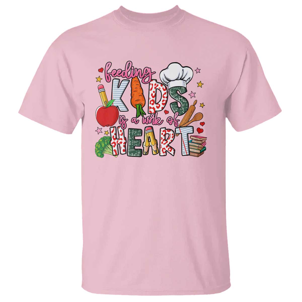 Lunch Lady T Shirt Feeding Kids Is A Work Of Heart - Wonder Print Shop