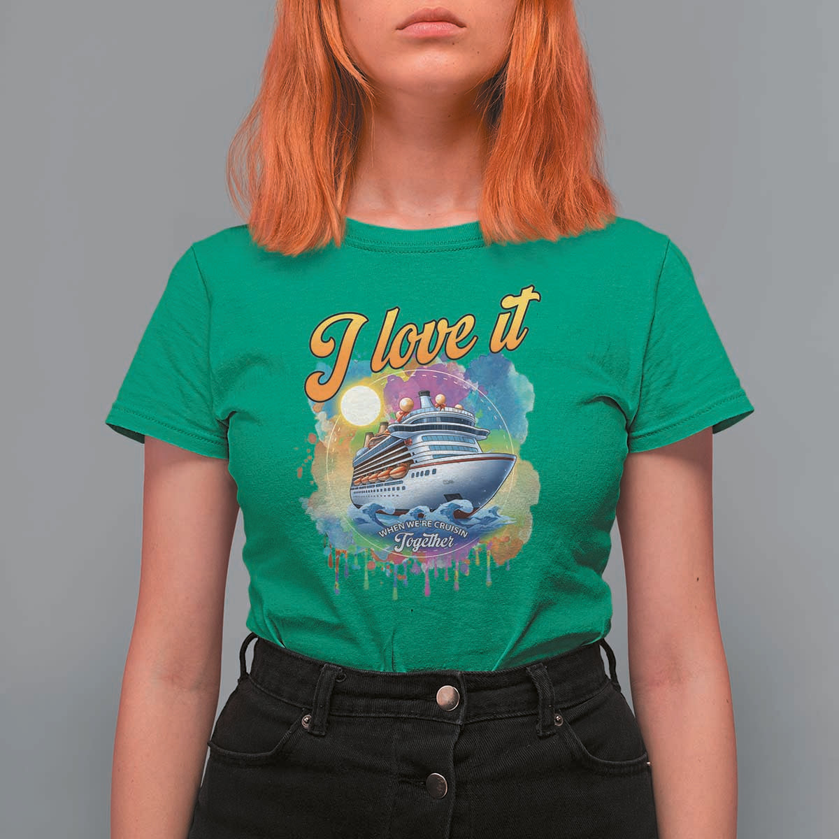 Cruise Squad T Shirt For Women I Love It When We're Cruisin Together Family Matching - Wonder Print Shop
