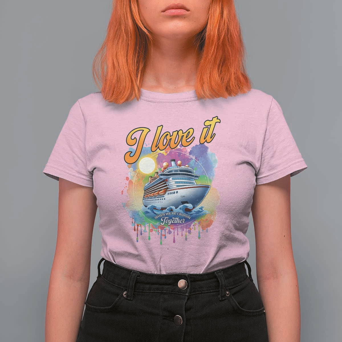 Cruise Squad T Shirt For Women I Love It When We're Cruisin Together Family Matching - Wonder Print Shop