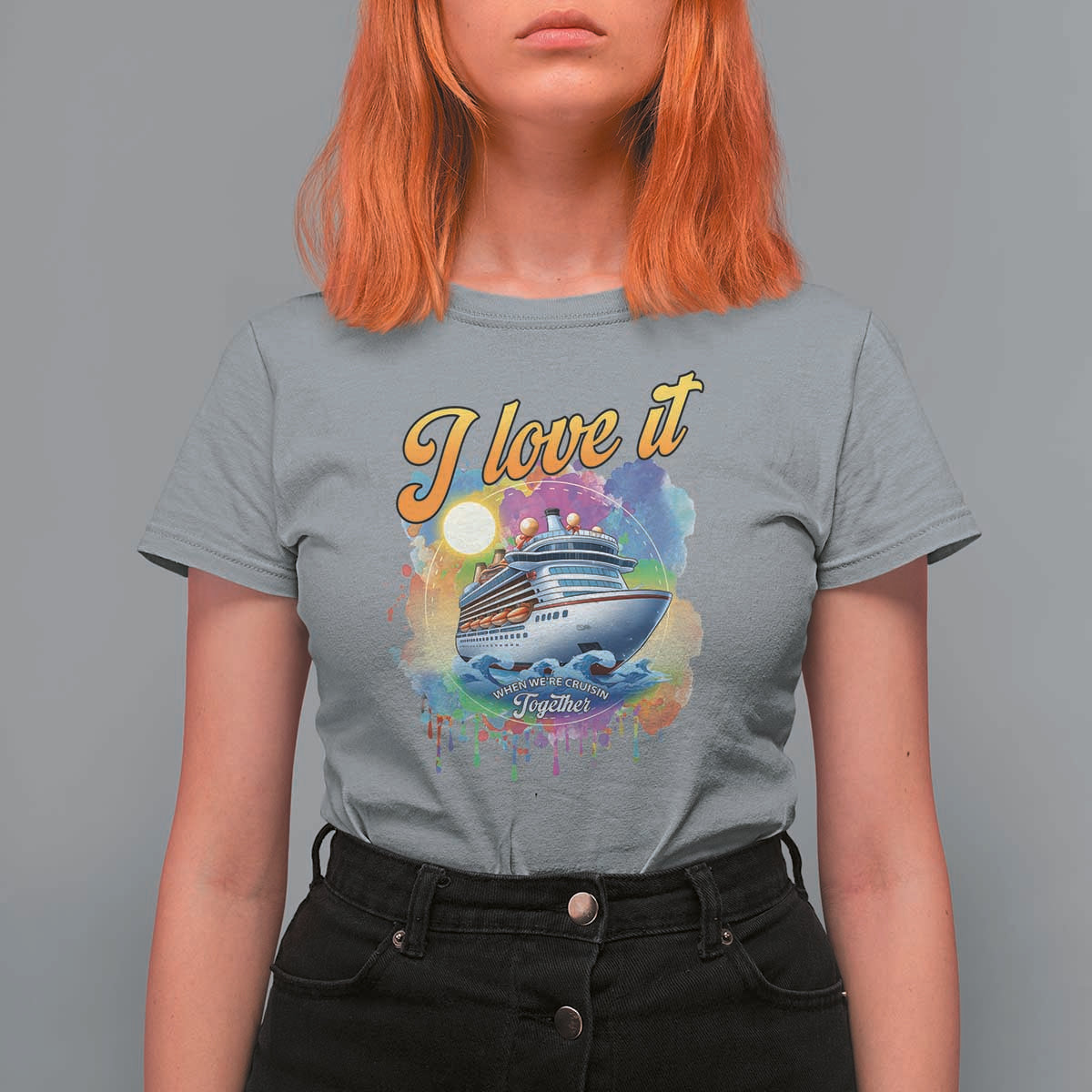 Cruise Squad T Shirt For Women I Love It When We're Cruisin Together Family Matching - Wonder Print Shop