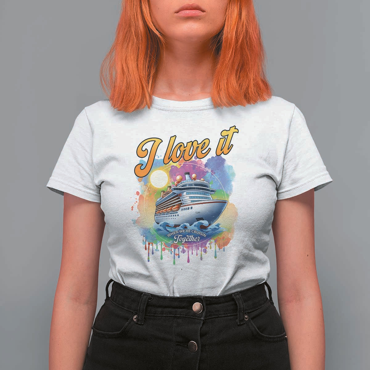 Cruise Squad T Shirt For Women I Love It When We're Cruisin Together Family Matching - Wonder Print Shop