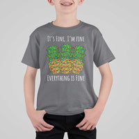 Funny Christmas In July Pineapple T Shirt For Kid It's Fine I'm Fine Everything Is Fine - Wonder Print Shop