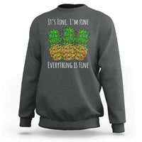 Funny Christmas In July Pineapple Sweatshirt It's Fine I'm Fine Everything Is Fine - Wonder Print Shop