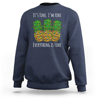 Funny Christmas In July Pineapple Sweatshirt It's Fine I'm Fine Everything Is Fine - Wonder Print Shop