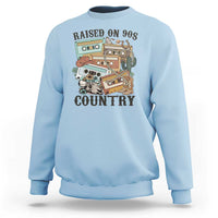 Funny Western Country Sweatshirt Raised On 90s Country Mixtape - Wonder Print Shop