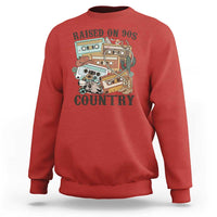 Funny Western Country Sweatshirt Raised On 90s Country Mixtape - Wonder Print Shop