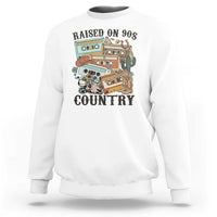Funny Western Country Sweatshirt Raised On 90s Country Mixtape - Wonder Print Shop