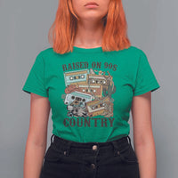 Funny Western Country T Shirt For Women Raised On 90s Country Mixtape - Wonder Print Shop