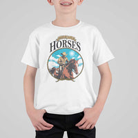 Funny Western Country T Shirt For Kid Hold Your Horses Cowboy Rodeo - Wonder Print Shop