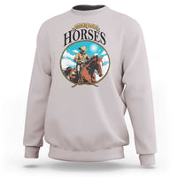 Funny Western Country Sweatshirt Hold Your Horses Cowboy Rodeo - Wonder Print Shop