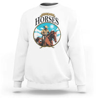 Funny Western Country Sweatshirt Hold Your Horses Cowboy Rodeo - Wonder Print Shop