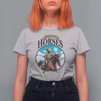 Funny Western Country T Shirt For Women Hold Your Horses Cowboy Rodeo - Wonder Print Shop