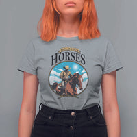 Funny Western Country T Shirt For Women Hold Your Horses Cowboy Rodeo - Wonder Print Shop