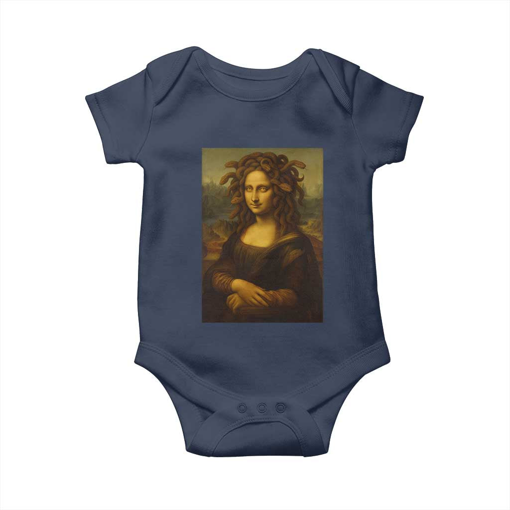 Medusa Mona Lisa Baby Onesie Greek Mythology Ancient - Wonder Print Shop