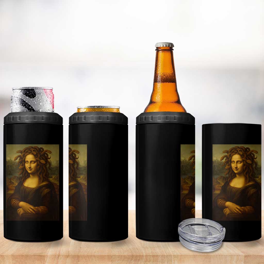 Medusa Mona Lisa 4 in 1 Can Cooler Tumbler Greek Mythology Ancient - Wonder Print Shop