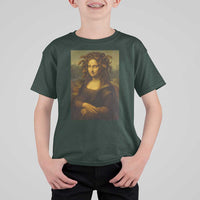 Medusa Mona Lisa T Shirt For Kid Greek Mythology Ancient - Wonder Print Shop