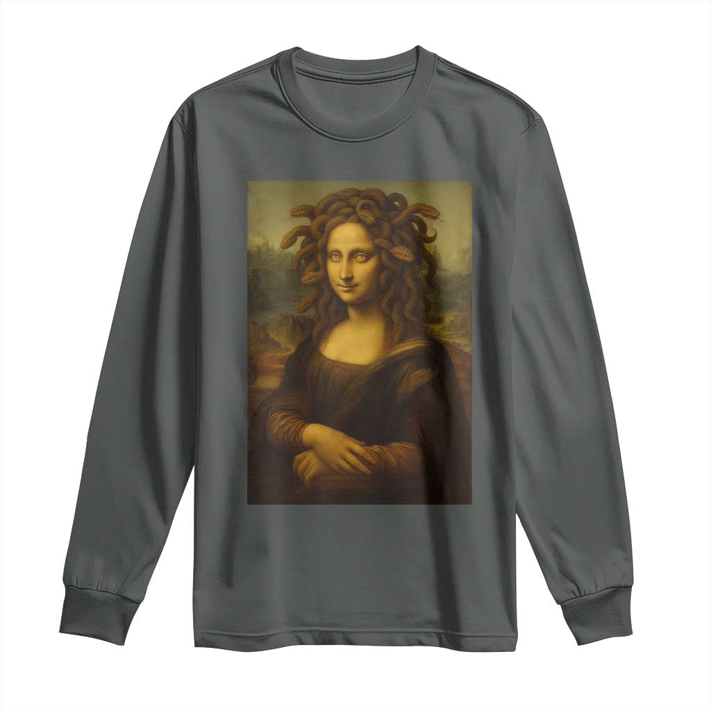 Medusa Mona Lisa Long Sleeve Shirt Greek Mythology Ancient - Wonder Print Shop