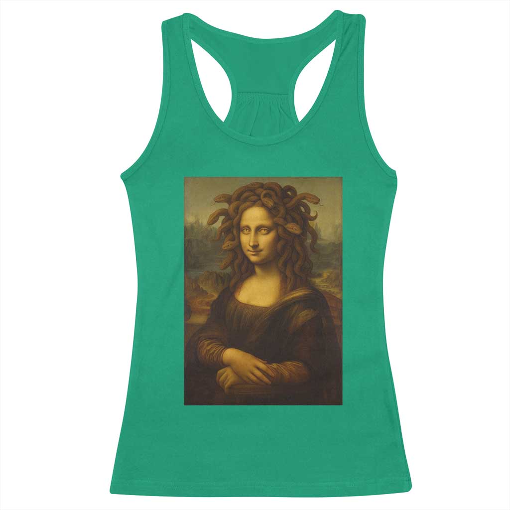 Medusa Mona Lisa Racerback Tank Top Greek Mythology Ancient - Wonder Print Shop