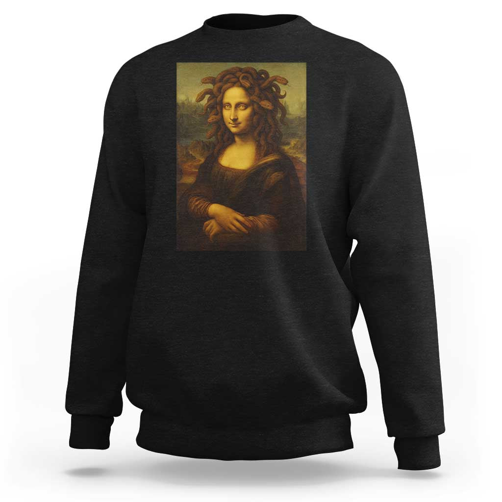 Medusa Mona Lisa Sweatshirt Greek Mythology Ancient - Wonder Print Shop