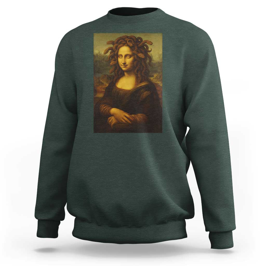 Medusa Mona Lisa Sweatshirt Greek Mythology Ancient - Wonder Print Shop