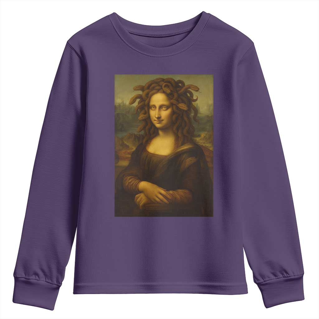 Medusa Mona Lisa Youth Sweatshirt Greek Mythology Ancient - Wonder Print Shop
