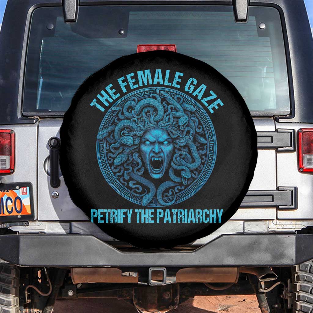 The Female Gaze Petrify The Patriarchy Spare Tire Cover Medusa Feminist - Wonder Print Shop