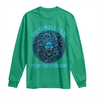 The Female Gaze Petrify The Patriarchy Long Sleeve Shirt Medusa Feminist - Wonder Print Shop