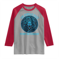The Female Gaze Petrify The Patriarchy Raglan Shirt Medusa Feminist - Wonder Print Shop