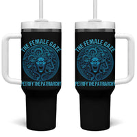 The Female Gaze Petrify The Patriarchy Tumbler With Handle Medusa Feminist - Wonder Print Shop
