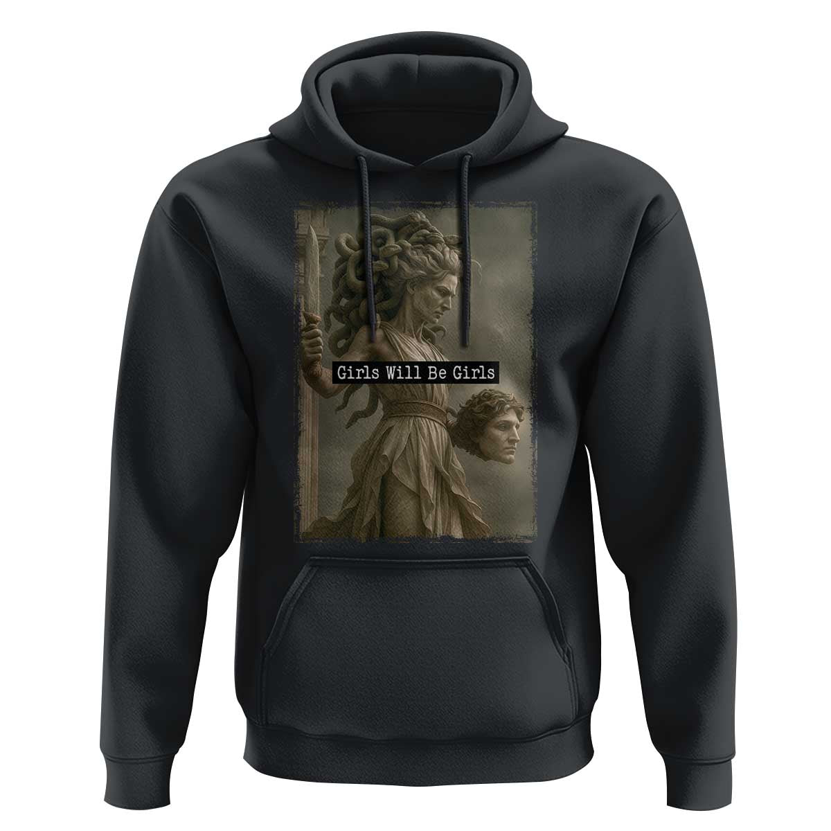 Girls Will Be Girls Medusa Feminist Hoodie Women's Right - Wonder Print Shop