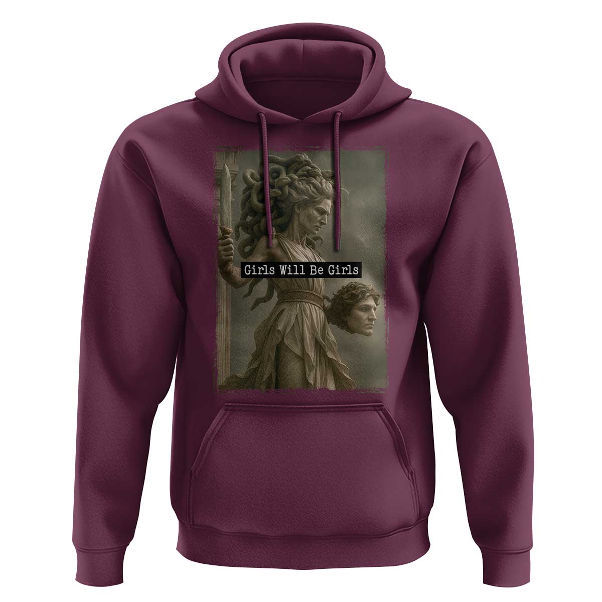 Girls Will Be Girls Medusa Feminist Hoodie Women's Right - Wonder Print Shop