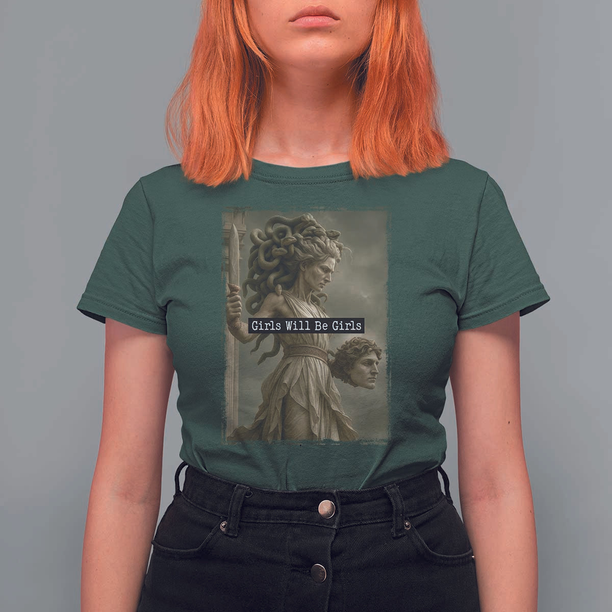 Girls Will Be Girls Medusa Feminist T Shirt For Women Women's Right - Wonder Print Shop