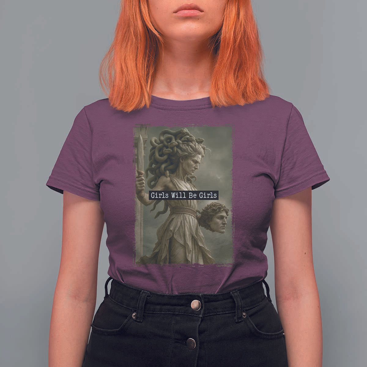 Girls Will Be Girls Medusa Feminist T Shirt For Women Women's Right - Wonder Print Shop