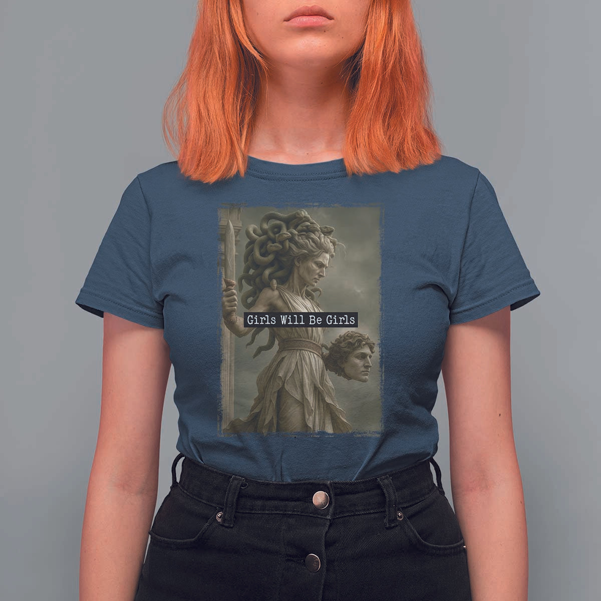 Girls Will Be Girls Medusa Feminist T Shirt For Women Women's Right - Wonder Print Shop