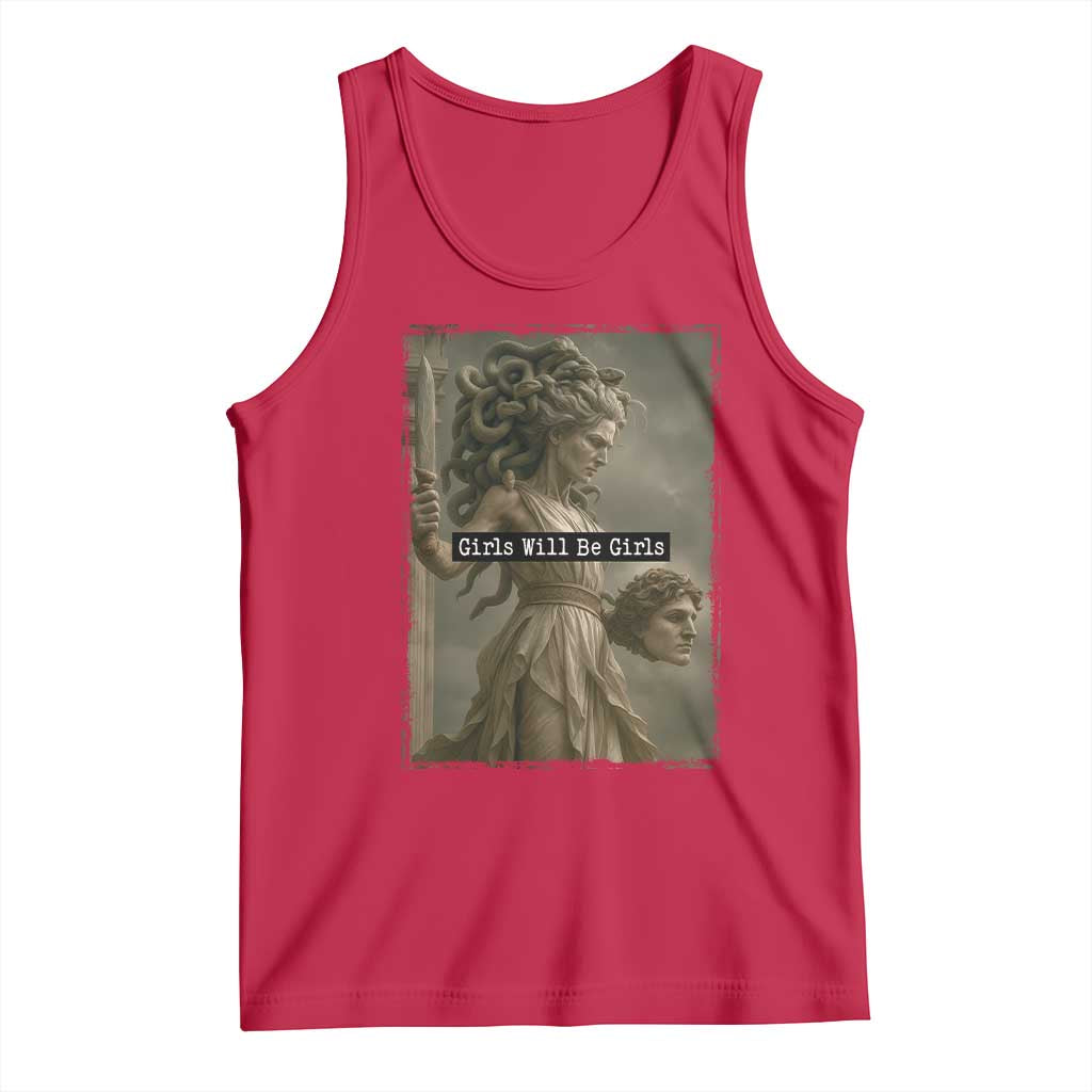 Girls Will Be Girls Medusa Feminist Tank Top Women's Right - Wonder Print Shop