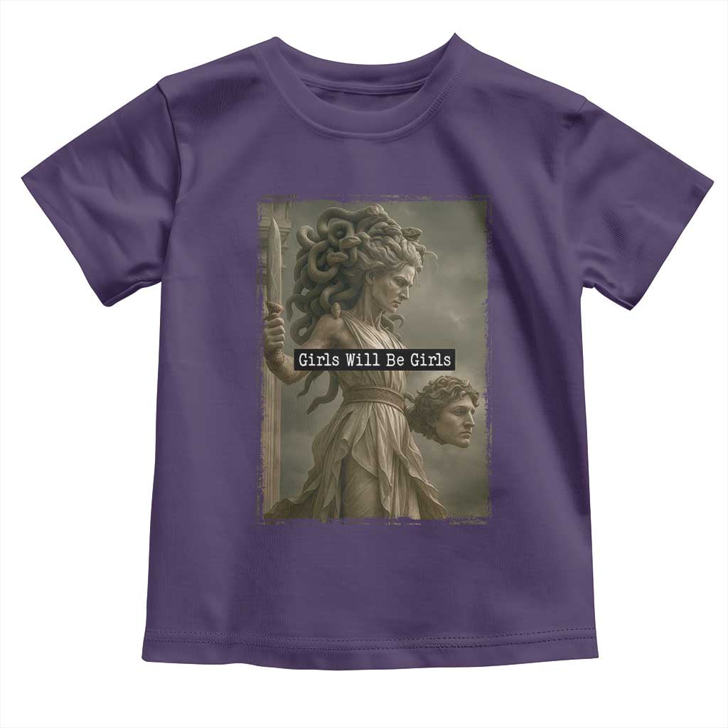 Girls Will Be Girls Medusa Feminist Toddler T Shirt Women's Right - Wonder Print Shop