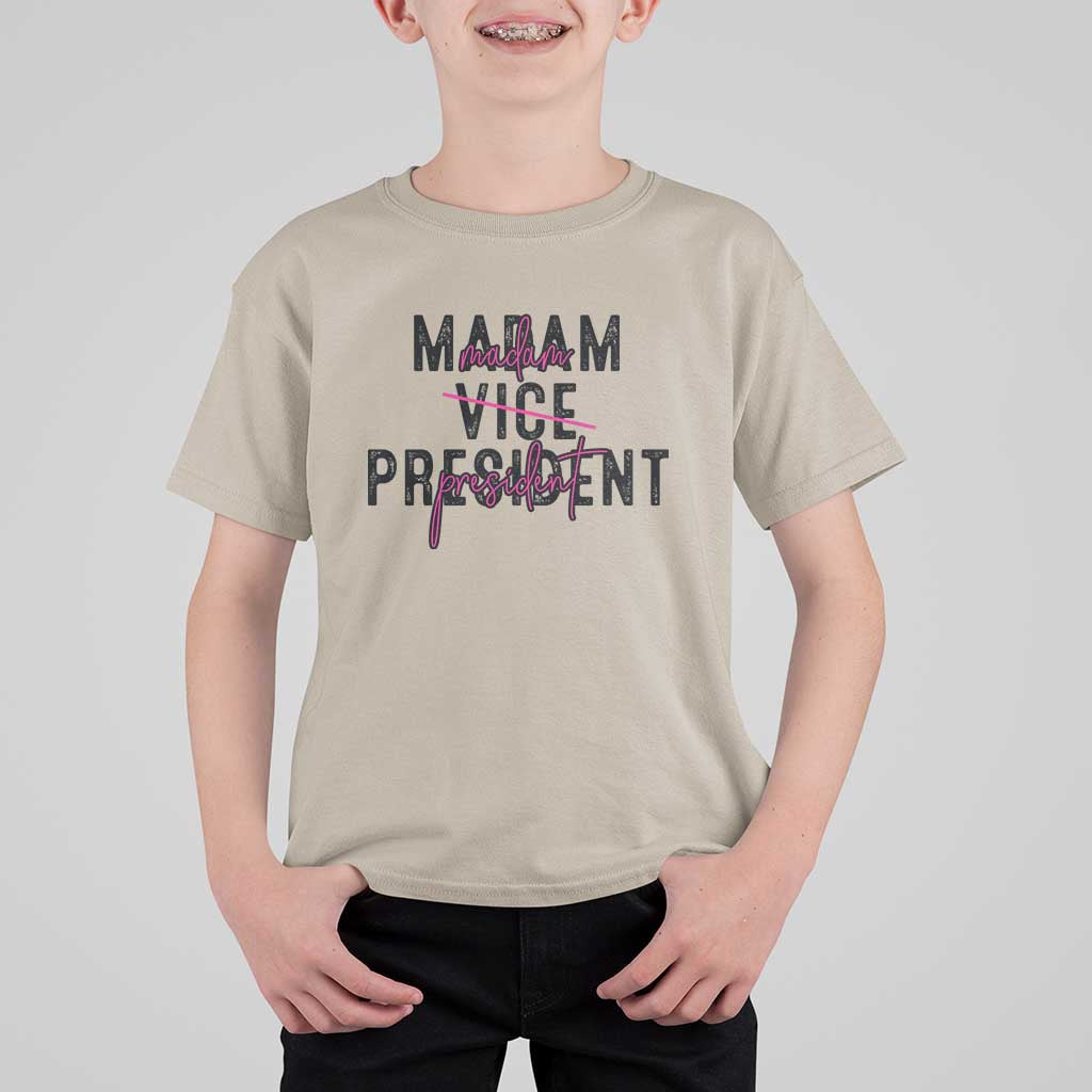 Funny Harris For President T Shirt For Kid Madam Vice President 2024 - Wonder Print Shop