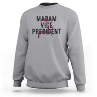 Funny Harris For President Sweatshirt Madam Vice President 2024 - Wonder Print Shop