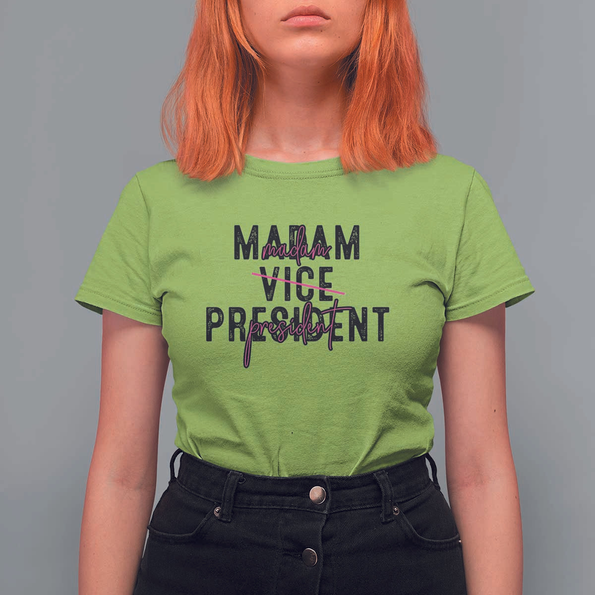 Funny Harris For President T Shirt For Women Madam Vice President 2024 - Wonder Print Shop