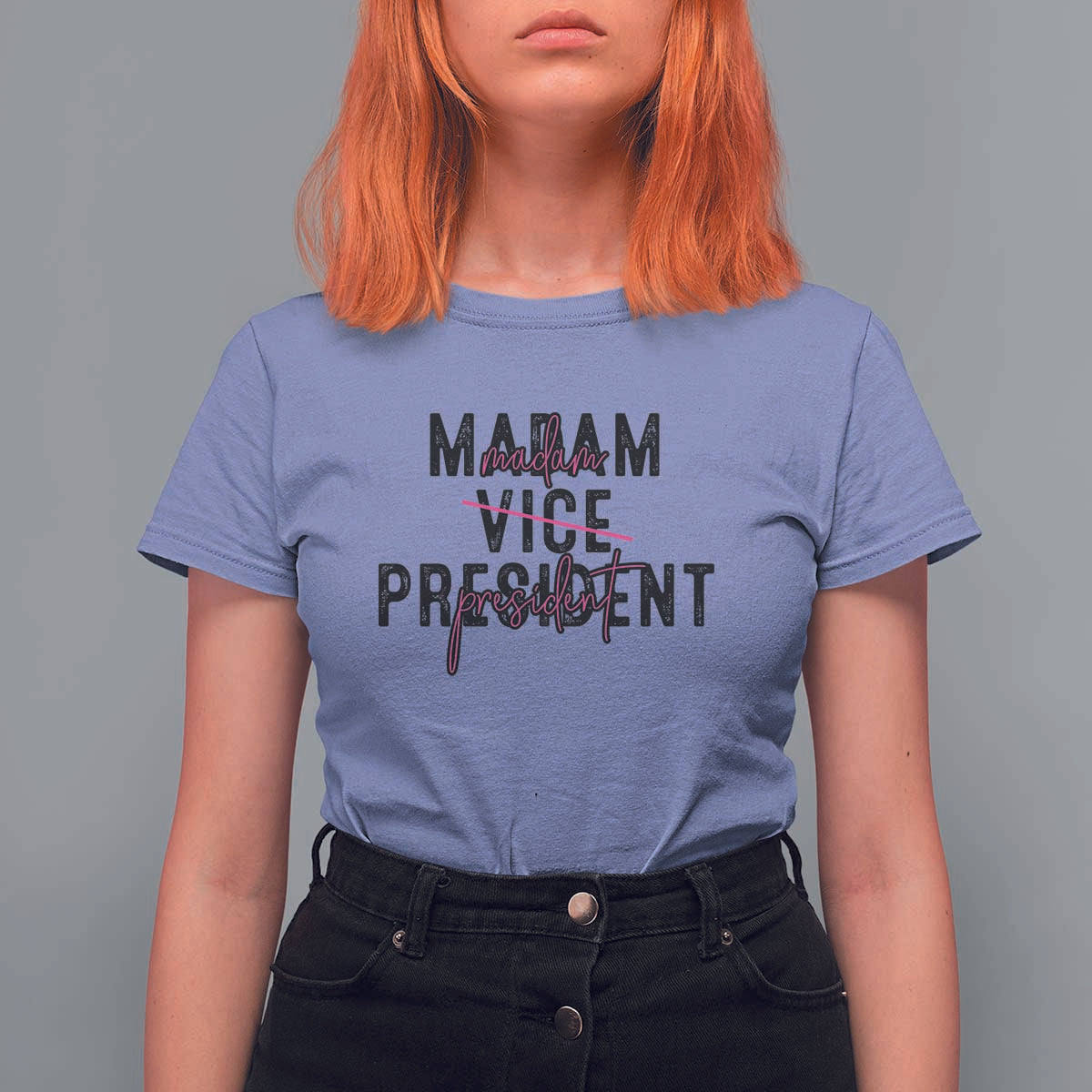 Funny Harris For President T Shirt For Women Madam Vice President 2024 - Wonder Print Shop