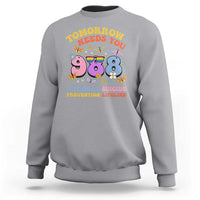 Suicide Prevention Sweatshirt Tomorrow Needs You Retro 988 National Suicide Prevention Lifeline - Wonder Print Shop